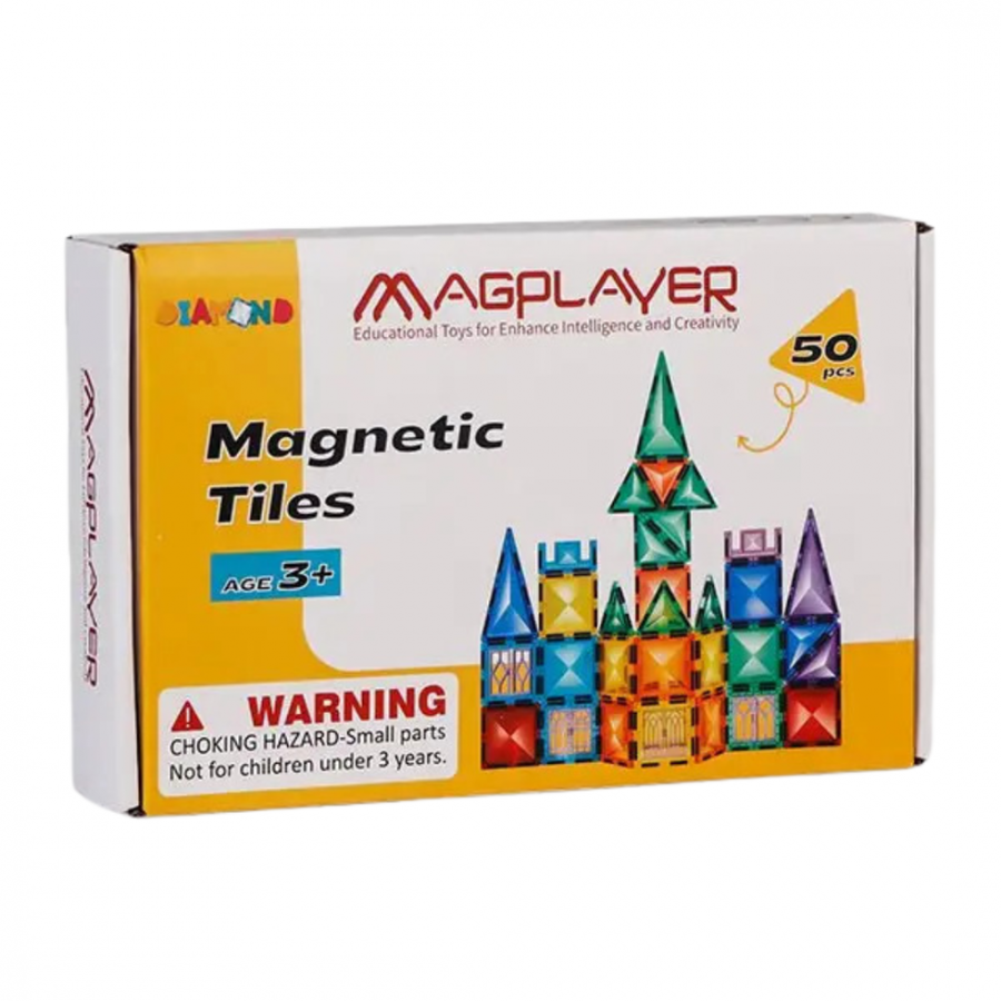 Set de Constructie Magnetic 3D 50x Piese +3ani Multicolor