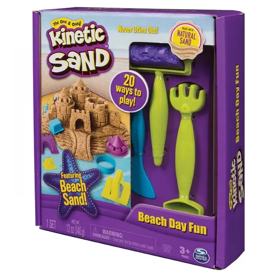 Set Nisip Kinetic Spin Master O Zi la Plajă Accesorii Varsta 3 Ani+ Multicolor