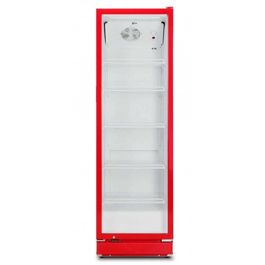 Vitrina Frigorifica VF350R Clasa C Capacitate 350L Termostat Reglabil Iluminare LED H 194.5Cm Rosu