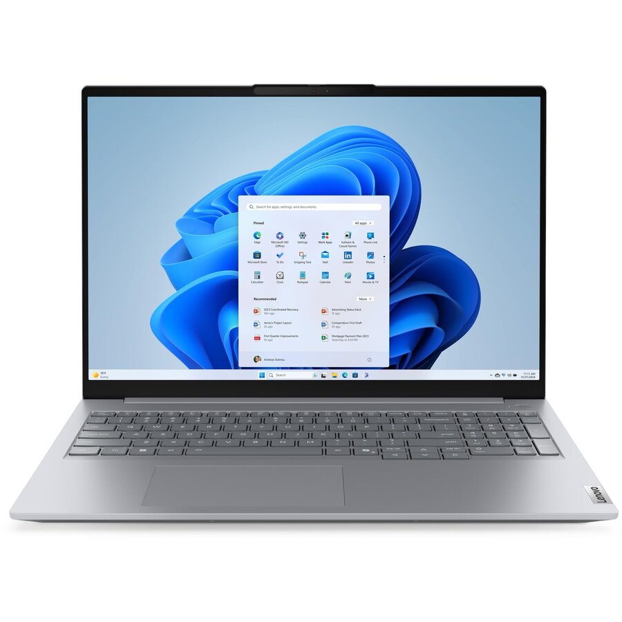Laptop ThinkBook 16 G9 WUXGA 16 inch Intel Core 7 240H 32GB 1TB SSD Windows 11 Pro Arctic Grey
