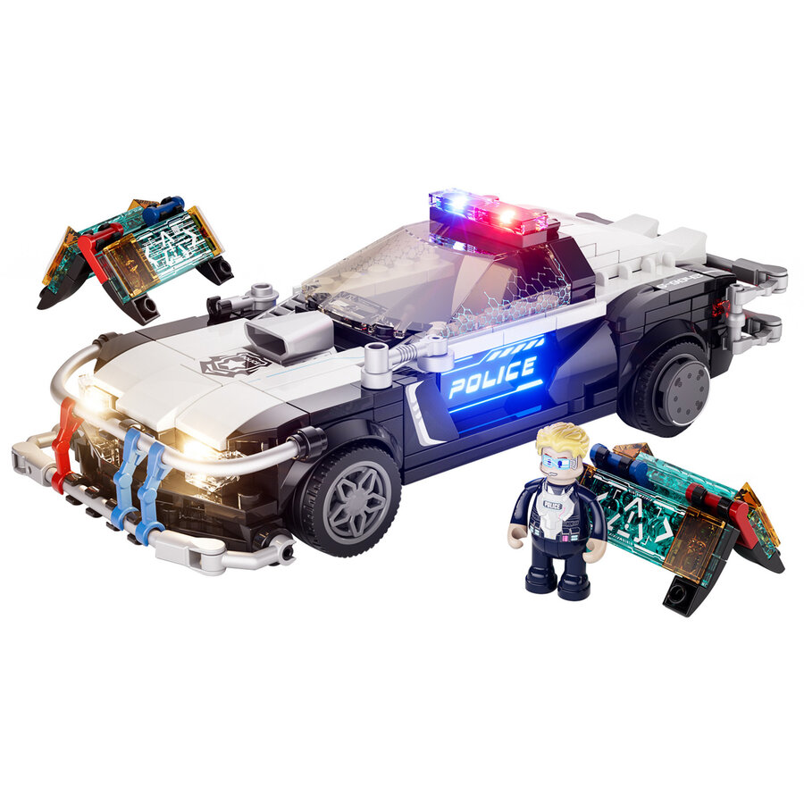 Set Constructie Cyberpunk Neoncity Masina de Politie  F9043