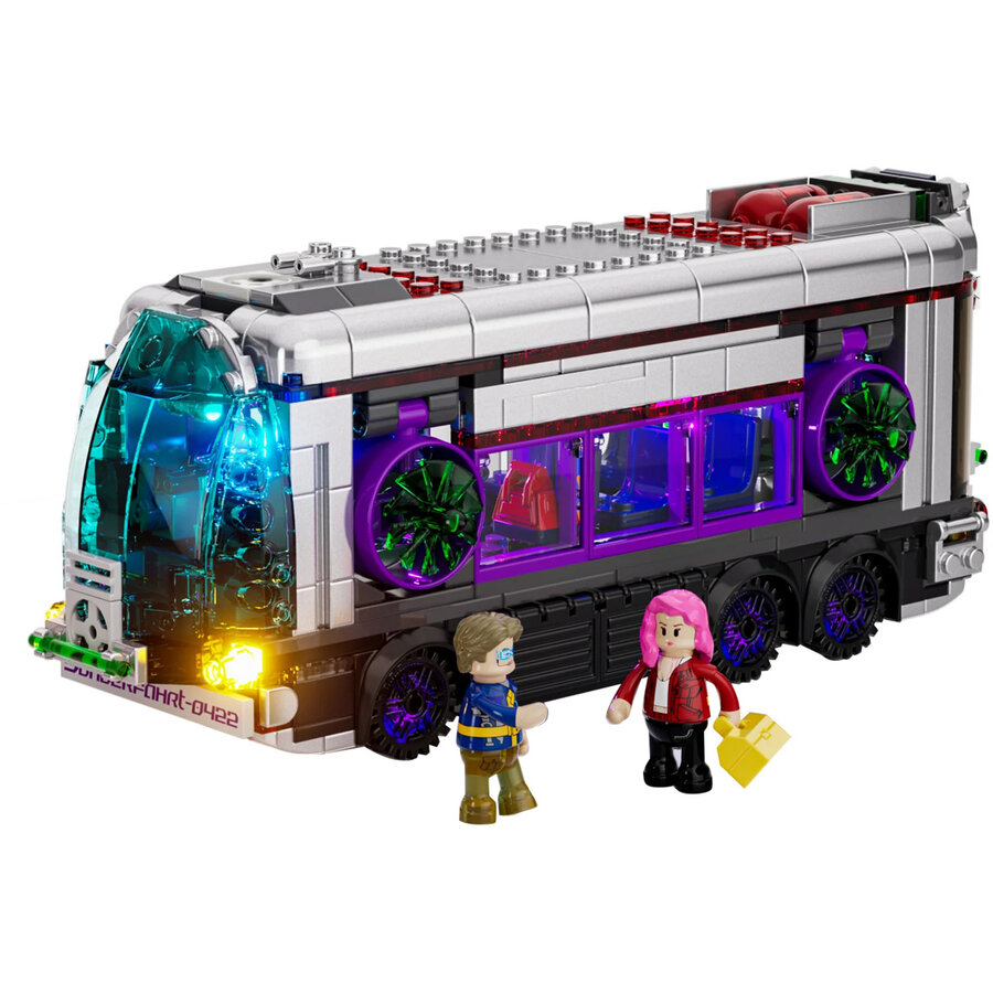 Cyberpunk Neoncity Future Bus