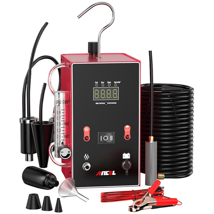 Detector de scurgeri fum Ancel L300, Diagnosticare EVAP, EGR, Compresor aer, manometru si debimetru incorporate, 12V, Rosu - imagine 2