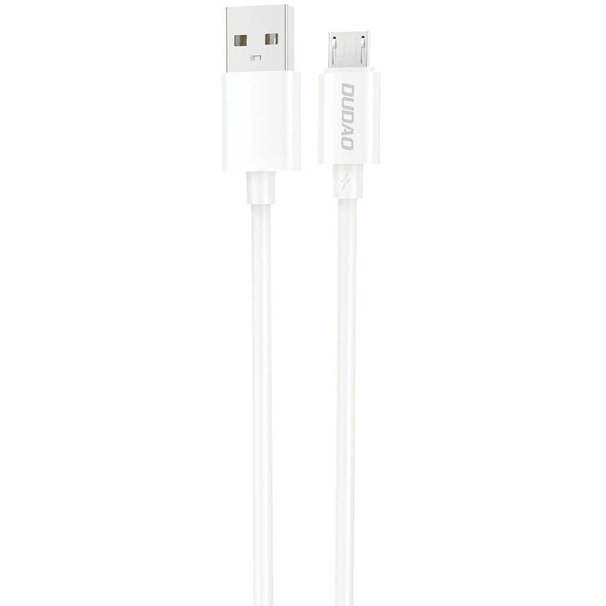 Cablu pentru incarcare si transfer de date Dudao L4SM, USB la Micro-USB, 2A, 480Mbps, 1m, Alb - imagine 2