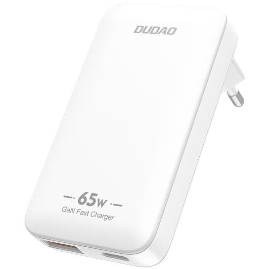 Incarcator retea Dudao A65Q, 1xUSB-A, 1xUSB-C, 65W, 3A, Alb - imagine 2