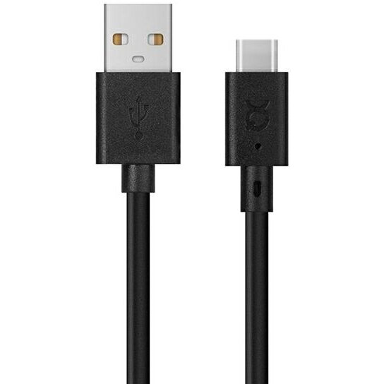 Cablu pentru incarcare si transfer de date Xqisit Charge &amp; Sync, USB-A la USB-C, 3m, Negru - imagine 2