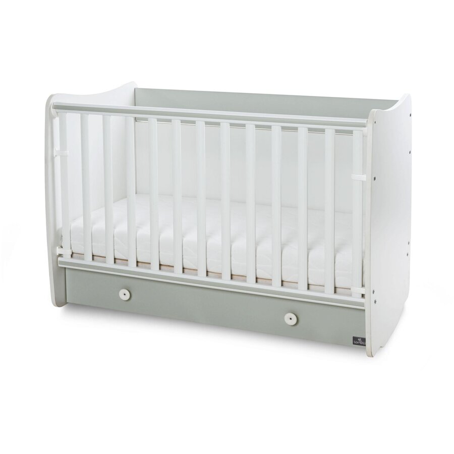 Pat Copii Balansoar Dream 60x120cm Transformabil White Milky Green