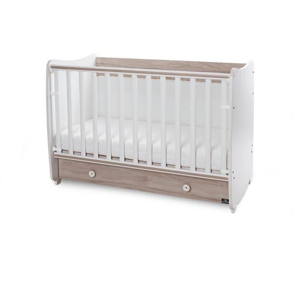 Pat Copii Balansoar Dream 60 X 120cm Transformabil White Light Oak New