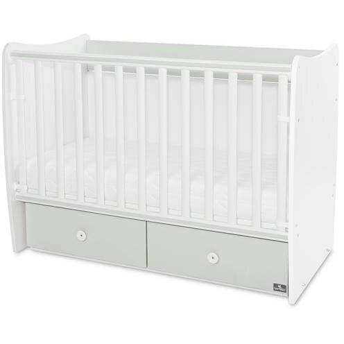 Pat Copii Balansoar Matrix 60 X 120cm Transformabil White Milky Green