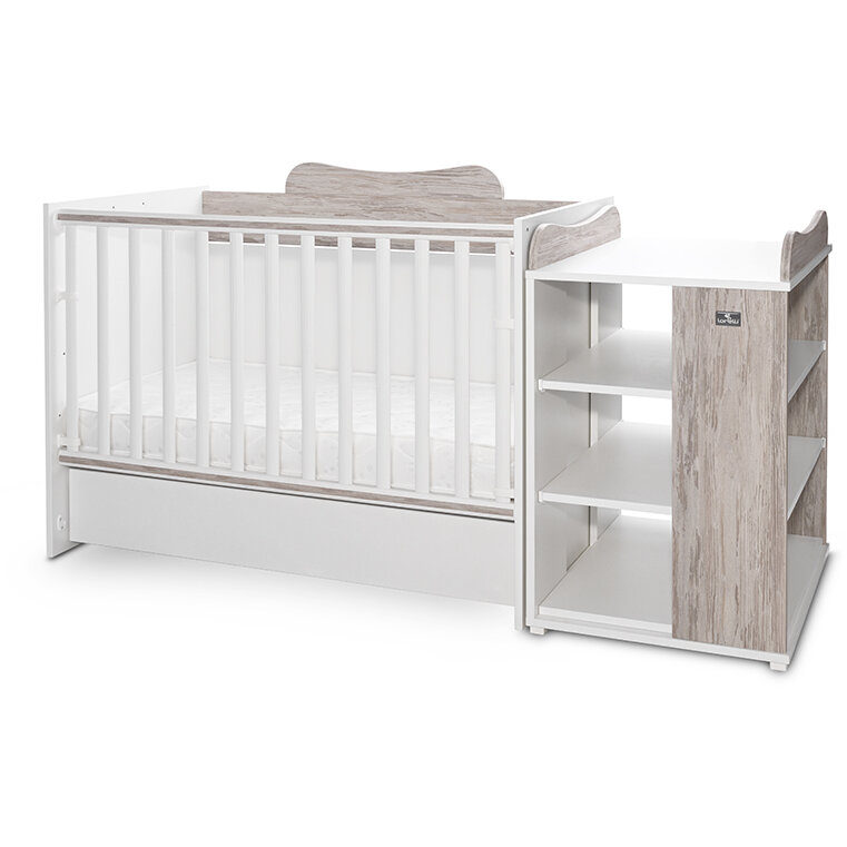 Pat Copii Modular Multifunctional 5 Confirgurari Diferite 190 X 72Cm Multi White & Artwood