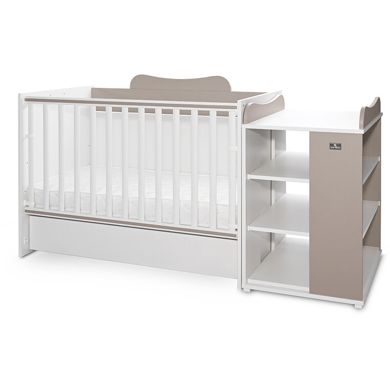 Pat Copii Modular Multifunctional 5 Confirgurari Diferite 190 X 72Cm Multi White & String