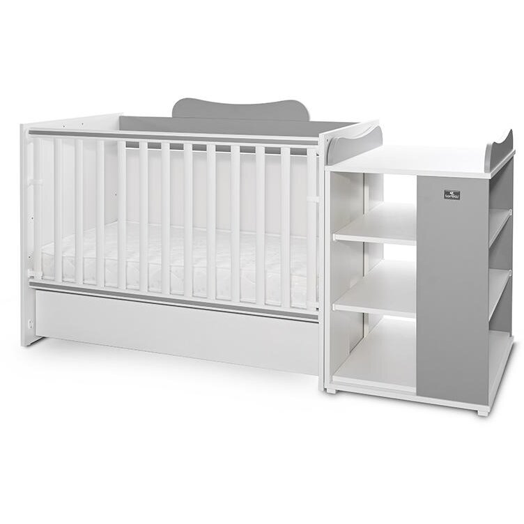 Patut Modular Multifunctional 5 Confirgurari Diferite 190 X 72cm Multi White Stone Grey