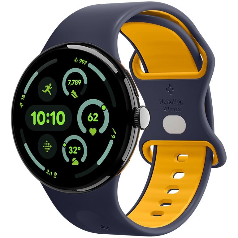 Accesoriu smartwatch Nano Pop compatibila cu Google Pixel Watch 4 / 3 / 2 / 1, 41mm, Blueberry Navy