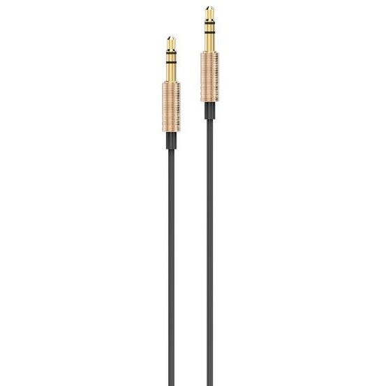 Cablu de date AUX-001, Jack 3.5mm tata la Jack 3.5mm tata, 1m, Negru