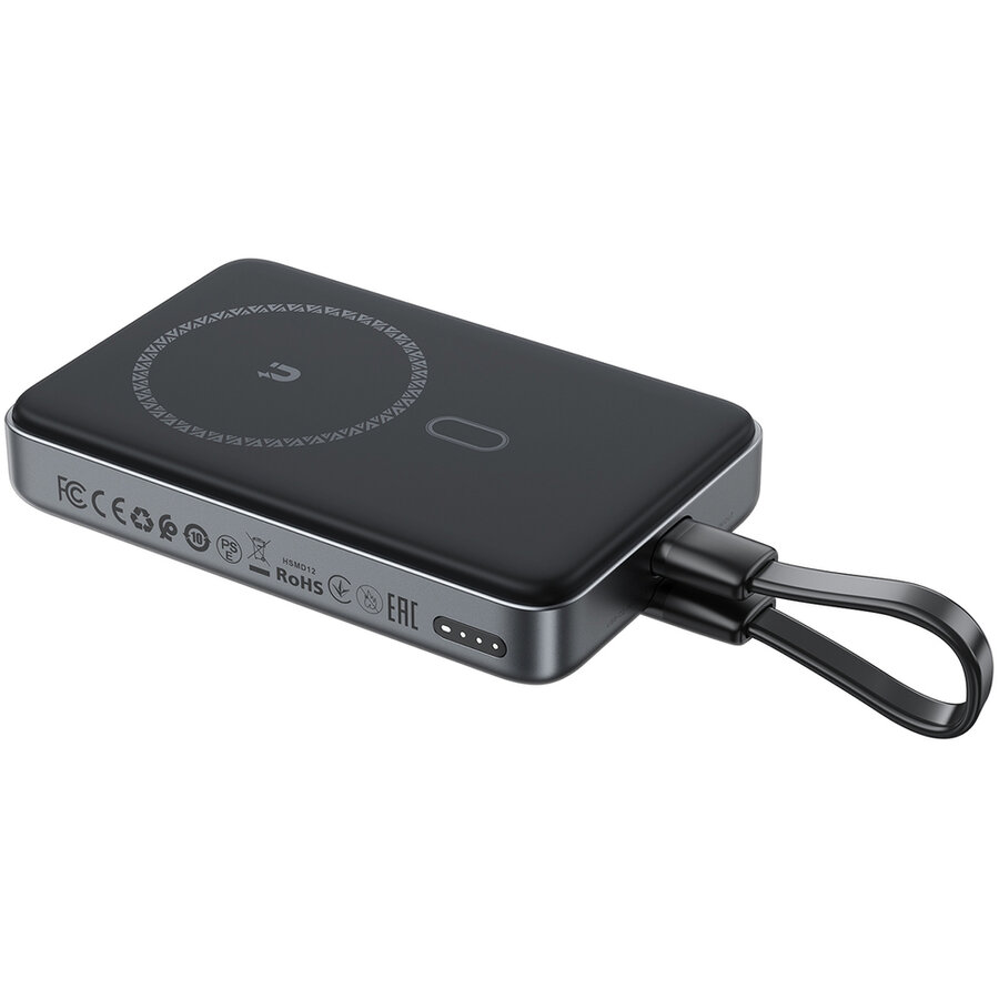 Baterie externa 10000 mAh Acefast M10, 30W, Incarcare Wireless 15W, 2xUSB-C, Negru - imagine 2