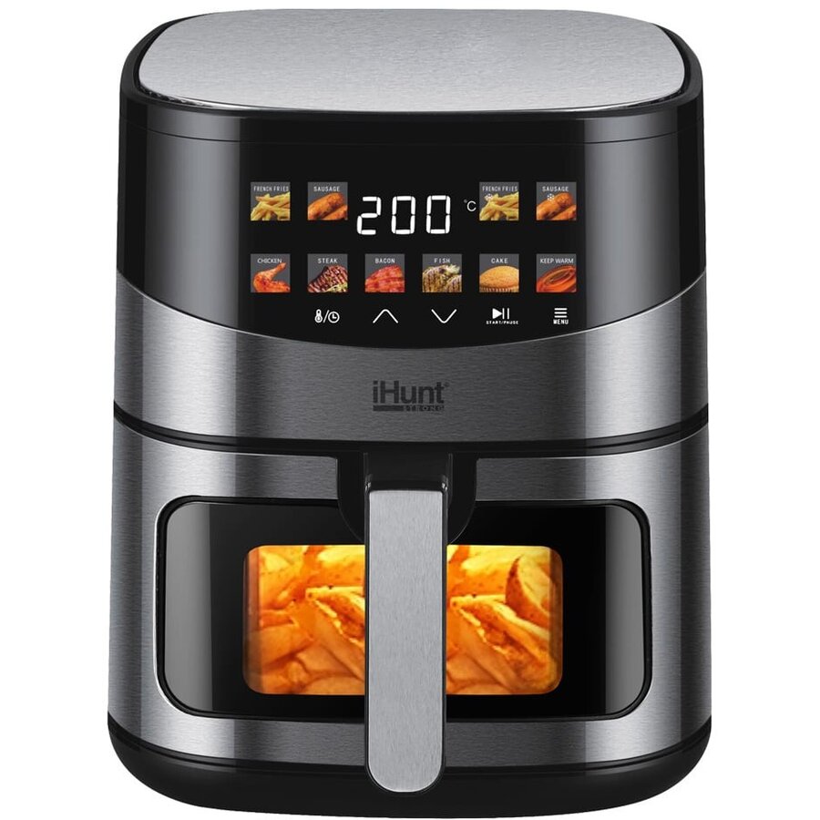 Friteuza BRO Ultra 6.5L 1500W Control Touch Mentinere la Cald Gri