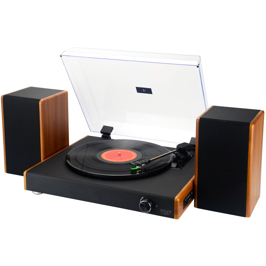 Pick-up AD 1915 USB Bluetooth 2 Difuzoare Stereo Negru/Maro