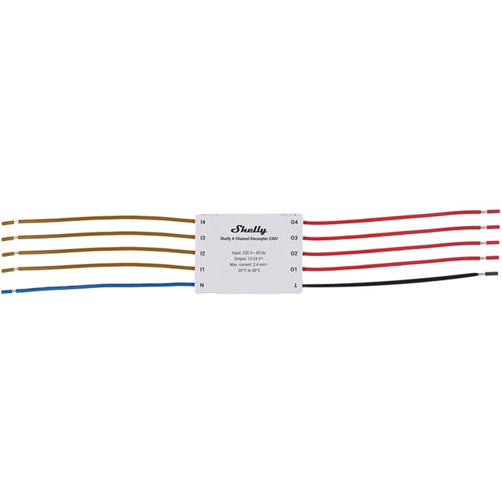 Senzori cu 4 canale 230V, Conectarea intrerupatoarelor de curent alternativ cu dispozitive de curent continuu, Alb