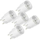 Set 5 Prize Smart Shelly Plug S MTR Gen3 cu Monitorizarea Energiei Putere 2500W 12A Wi-Fi IP20 Alb
