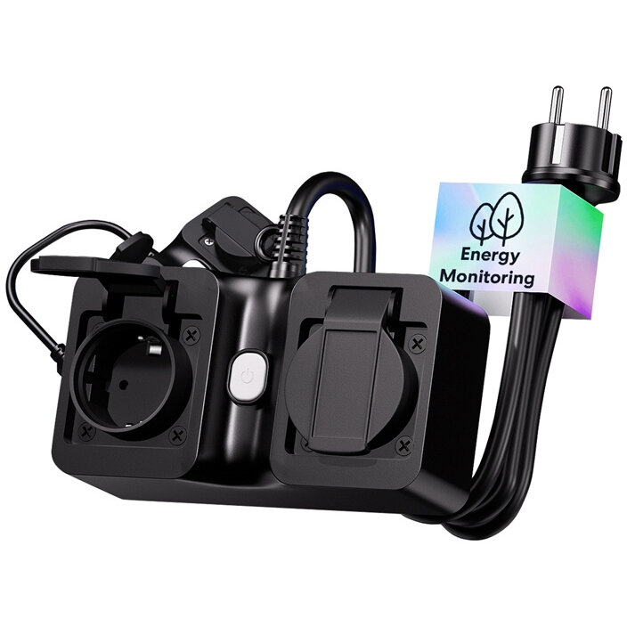 MOP320MA-EU 2 prize 3680W 16A Lungime cablu 1.5m WiFI IP44 Negru