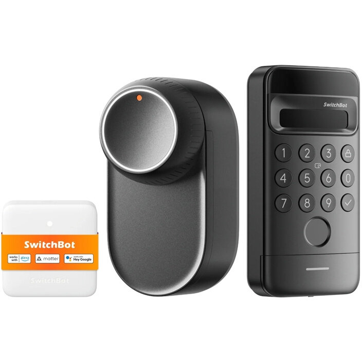 Senzori Ultra Touch Combo, 1x Incuietoare Smart, 1x Vision Keypad cu amprenta, 1xHub Matter, Bluetooth, Negru