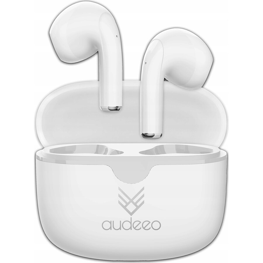 Casti Telefon Orbiter Wireless Bluetooth Microfon USB-C Alb