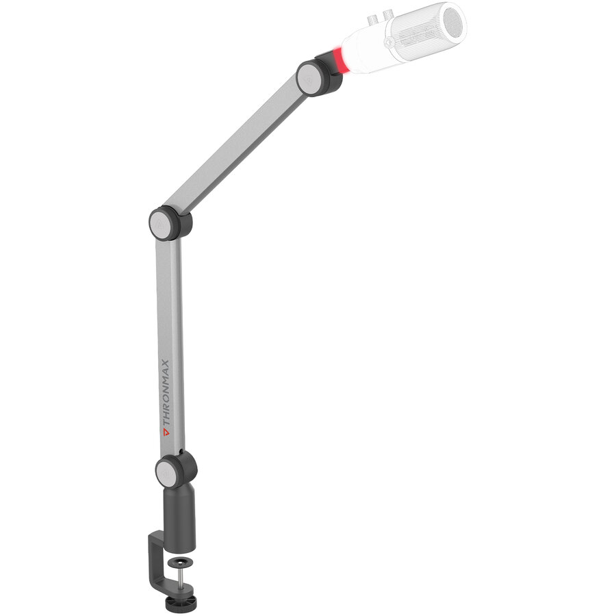 Stand Microfon Caster S1 Pro Boom LED Brat Extensibil Gri