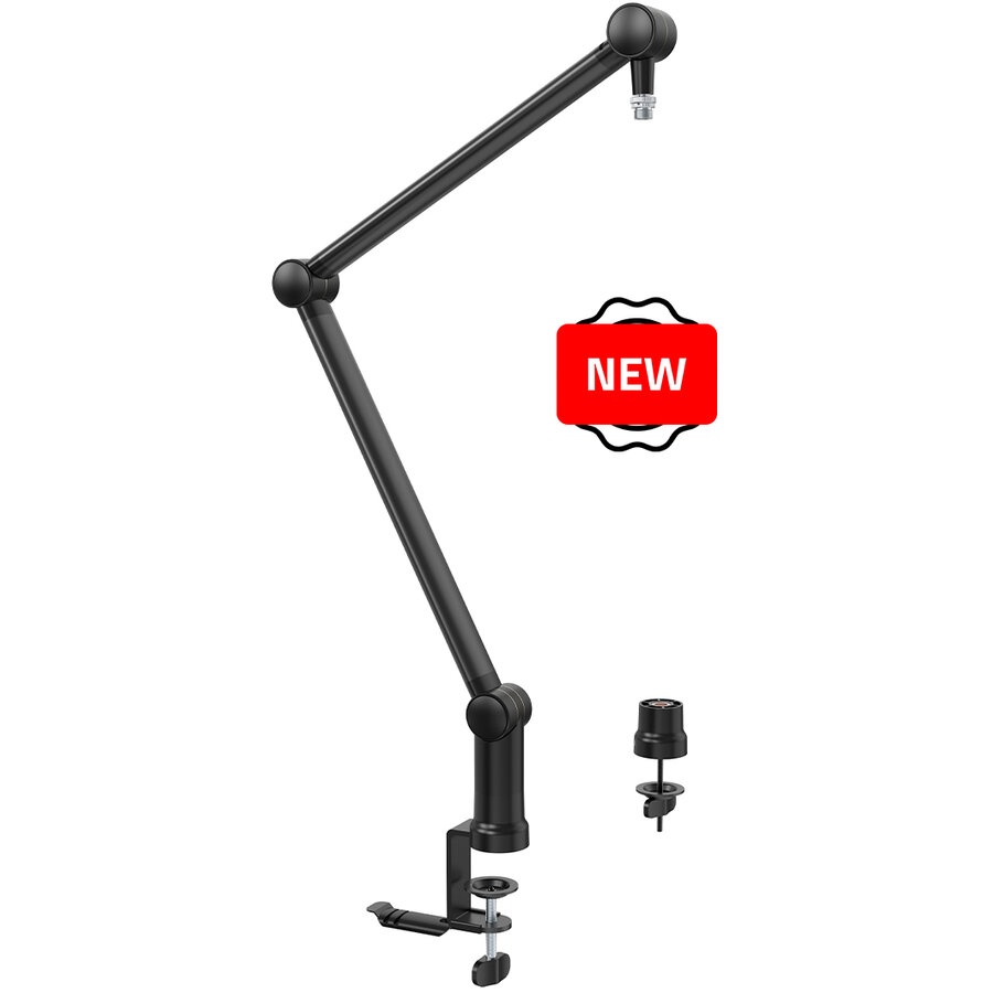 Stativ de Microfon Zoom S3 Plus Boom Flexibil Reglabil Negru