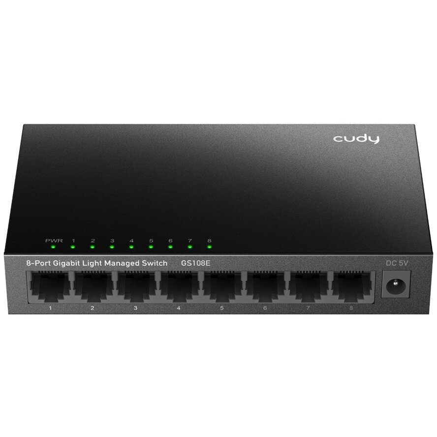 Switch GS108E 8-port Negru