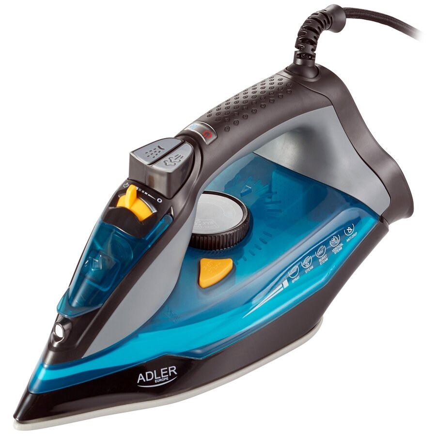 Fier de Calcat cu Aburi AD 5032 Rezervor Apa 0.35L Self Clean Talpa Ceramica 3000W Albastru/Negru