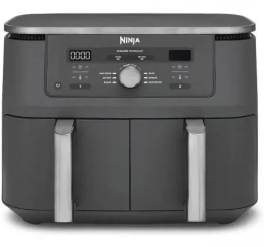 Friteuza Ninja cu Aer Cald Foodi Pro Dual Zone DZ400 9.5L 6 Funcții Gri