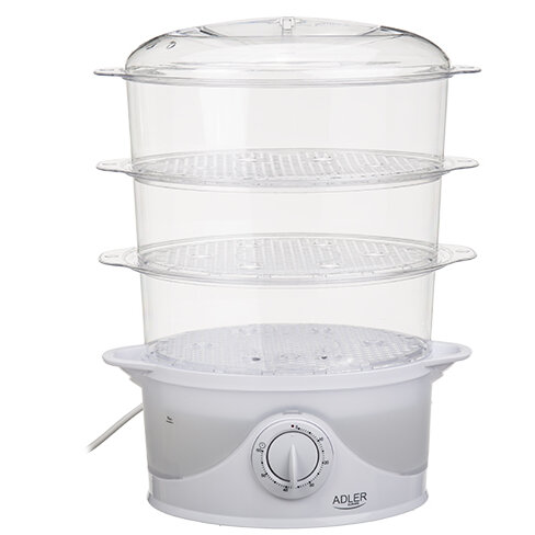 Aparat de Gatit cu Aburi AD 633 Capacitate 9L 800W Alb