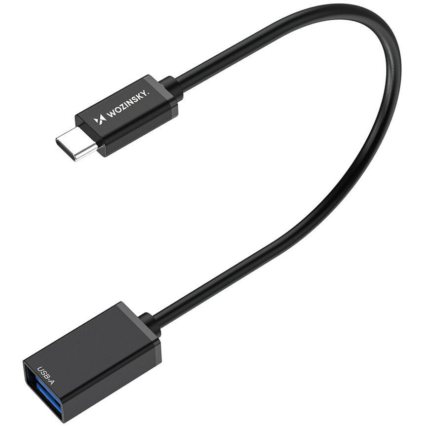 Adaptor USB-C 3.0 la USB-A 3.0 Wozinsky OTG, 10 Gbps, Negru - imagine 2