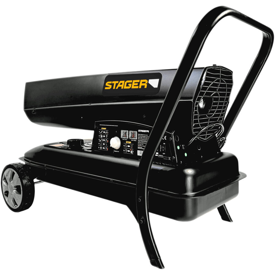 Tun de Aer Cald PLUS-K180 Ardere Directa 51kW Motorina 230V 1060mc Negru