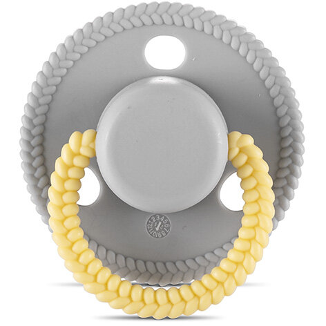 Suzeta Forma Rotunda Silicon Moale 0 Luni+ Grey