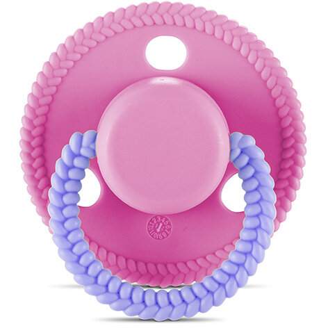 Suzeta Forma Rotunda Silicon Moale 0 Luni+ Pink