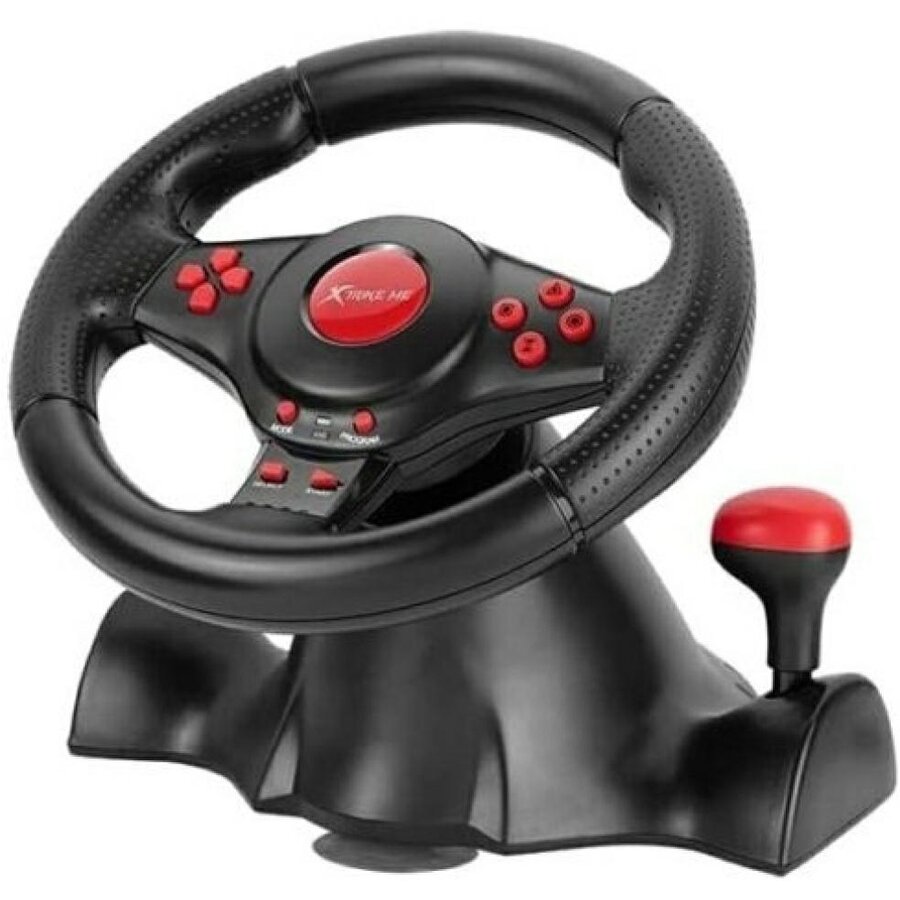 GP-903 cu pedale si schimbator de pentru cei pasionati de jocuri de curse, PC / PS3 / PS4 / XBOX ONE / XBOX Series, Nintendo Switch, USB, Negru