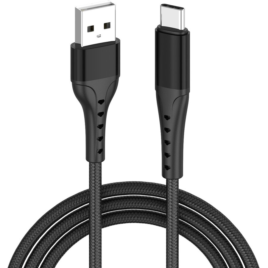 Cablu Lemontti LEMCBAUATC5N USB-A la Type-C Fast Charge 1.5m Negru