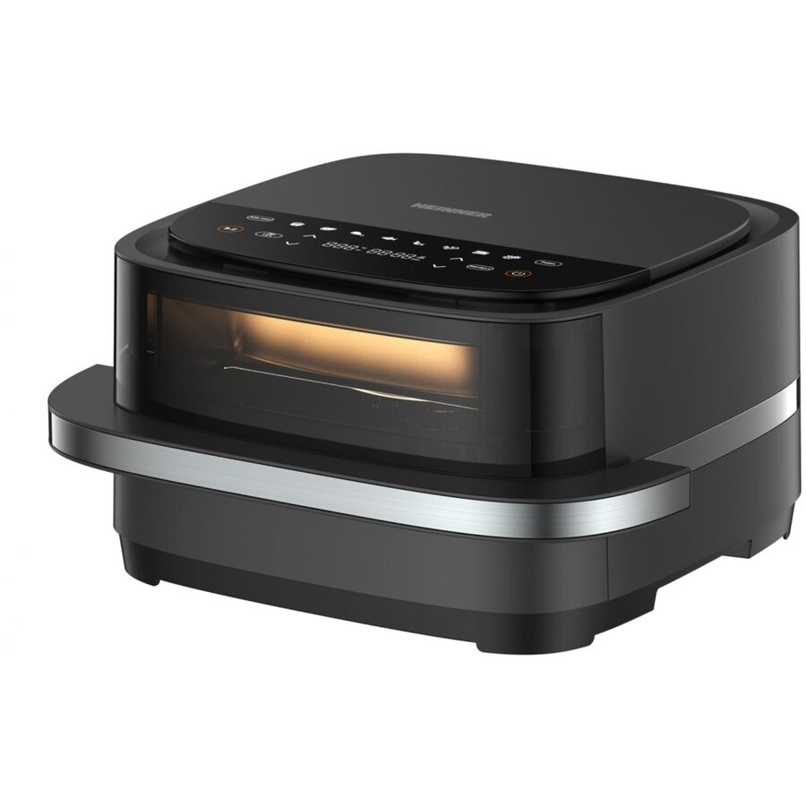 Friteuza cu Aer Cald si Cuptor Pizza EasyFry HPAF-B4DC22BK 2in1 Capacitate 4L 9 Programe Presetate Timer 2200W Negru