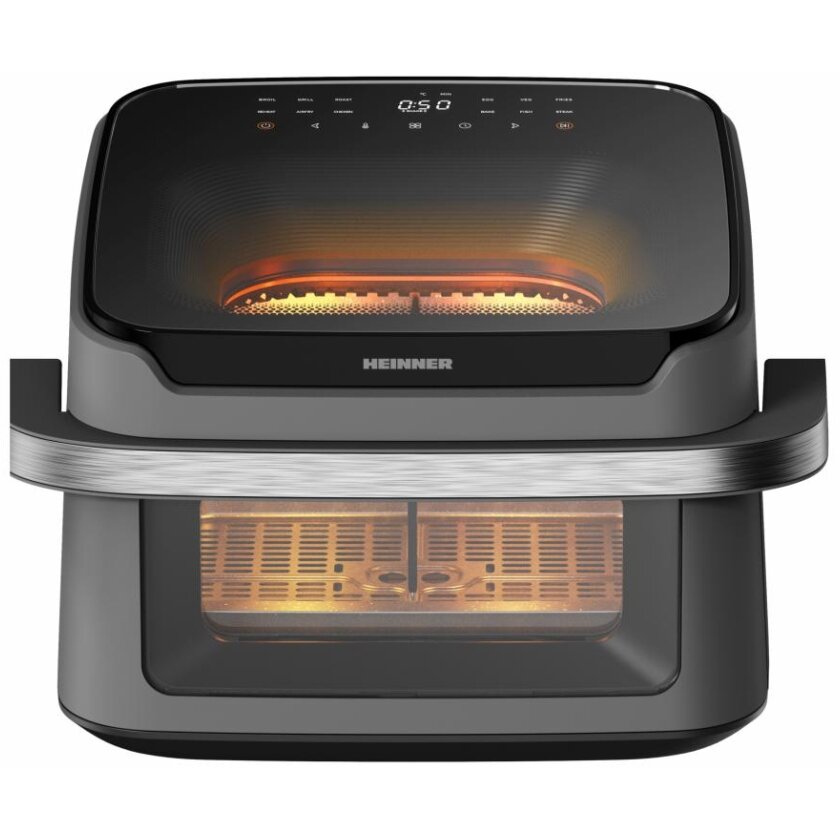 Friteuza cu Aer Cald Dubla HAF-C10DB22GREY AirBake Revolution Capacitate 10L 12 Programe 2200W Gri