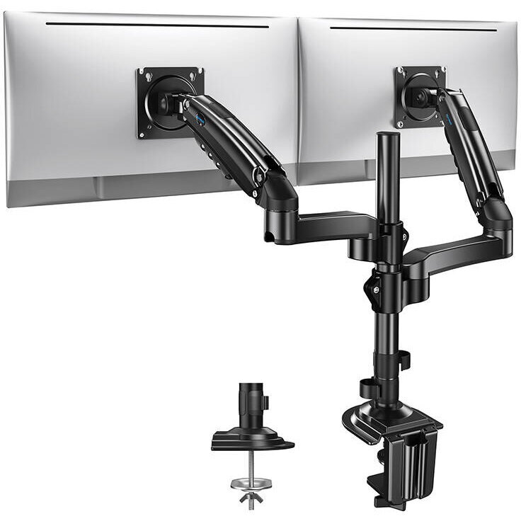 Suport de Birou HNDS8 pentru 2 Monitoare 13-32Inch Negru