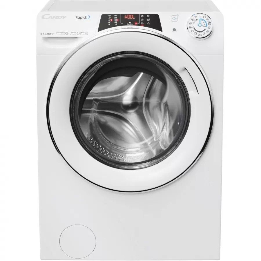 Mașina de Spălat Rufe Frontală cu Uscător Candy RapidÓ ROW61064DWMCT-S 10/6KG 1600RPM Funcție Steam Clasa A/D Alb