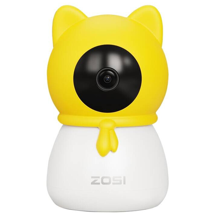 Camera supraveghere C516 2.5K 200 mAh Rotativa Urmarire automata USB-C Alb / Galben