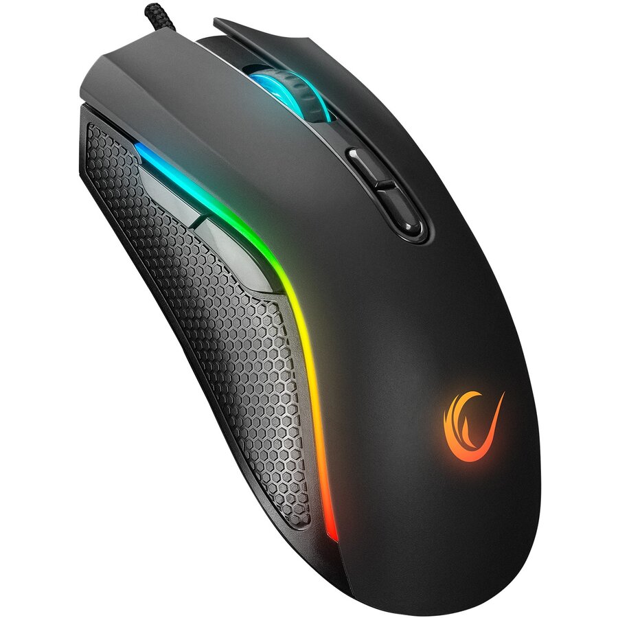 Mouse Rampage SMX-R44V2 12800 DPI 1kHz HUANO Makro Negru — imaginea 2