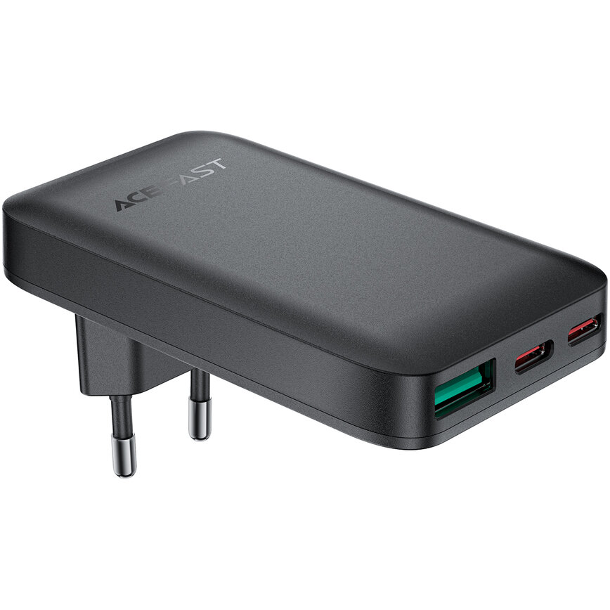 Incarcator retea Acefast A100, 65W, 3A, 2xUSB-C, 1xUSB-A, Negru - imagine 2