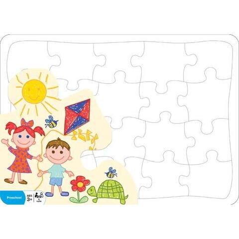 Creeaza-ti Propriul Puzzle 20 Piese Carton Calitativ +3ani Multicolor