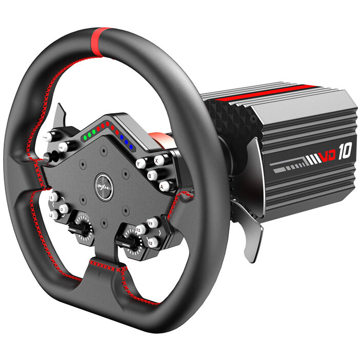 Kit Volan Gaming VD10 DS cu Baza Direct Drive pentru PC Negru