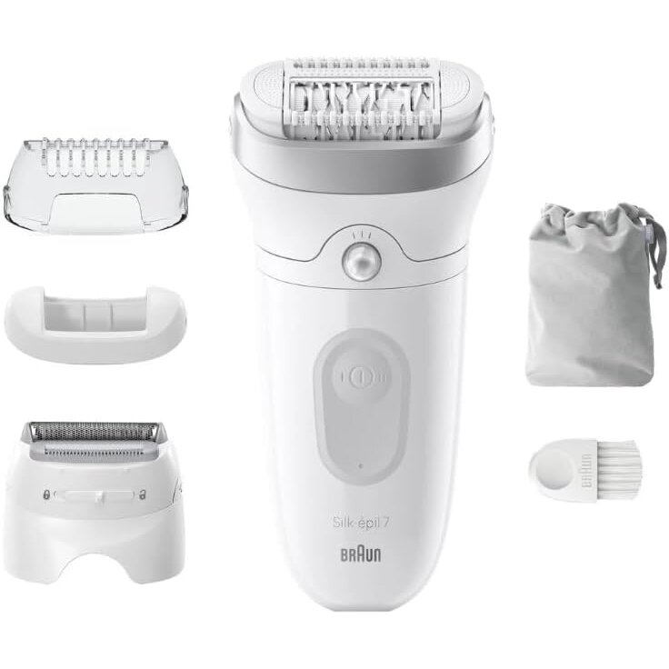 Epilator Silk epil 7 SE7-041 Wet&Dry Autonomie 40 Minute Alb/Argintiu