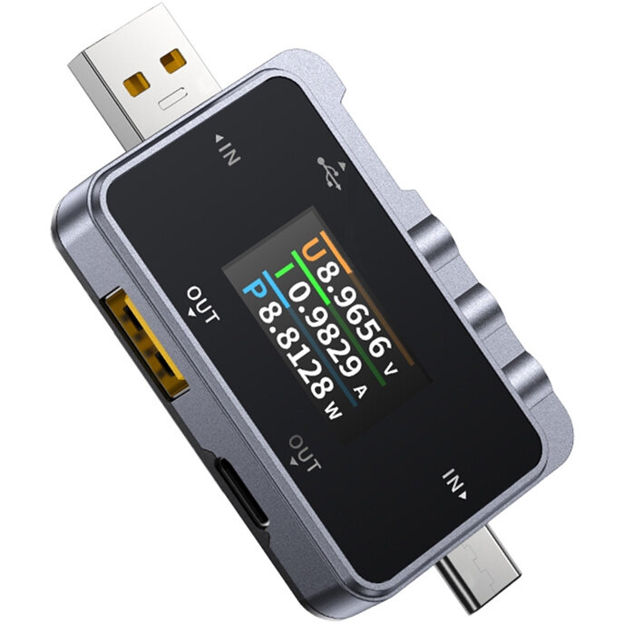Tester USB 2in1 FNIRSI FNAC-28 USB-C / USB-A Gri