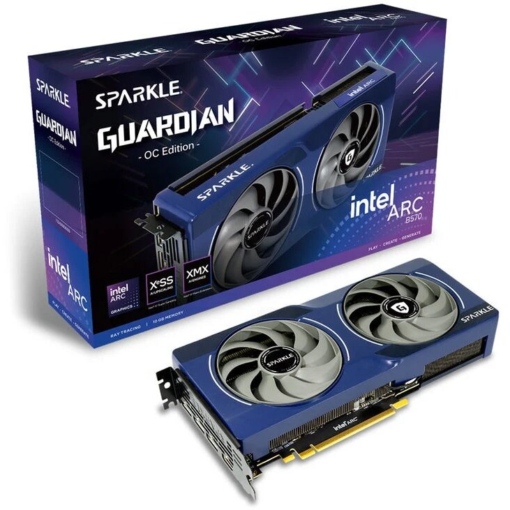 Placa Video Arc B570 Guardian OC 10240MB GDDR6
